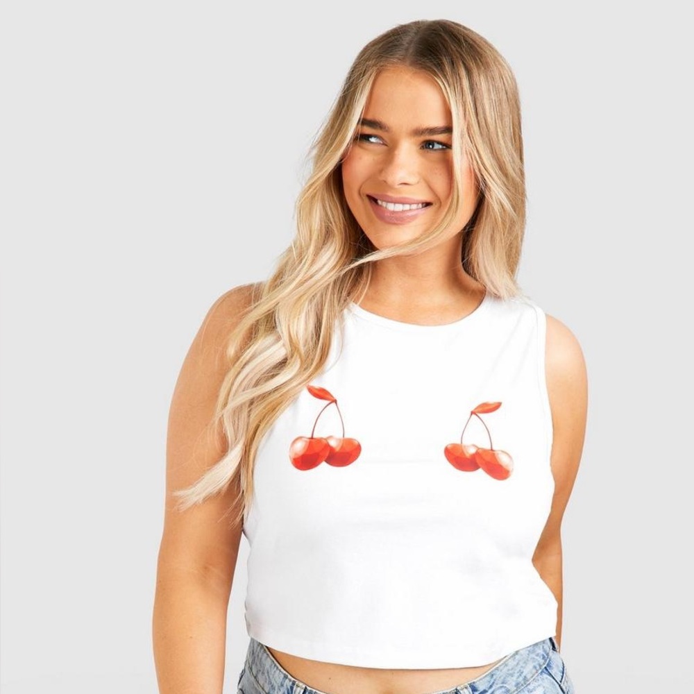 PLUS CHERRY RACER VEST | boohoo